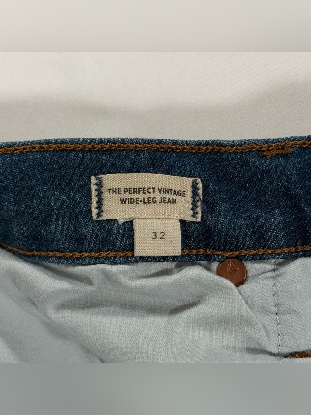 Madewell The Perfect Vintage Wide Leg Jeans Womens Size 32 High Rise Denim 32x30 - Picture 4 of 15